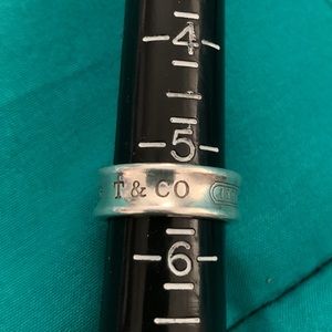Authentic Tiffany and Co concave band ring